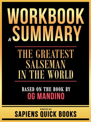 cover image of Workbook & Summary--The Greatest Salseman In the World--Based On the Book by Og Mandino